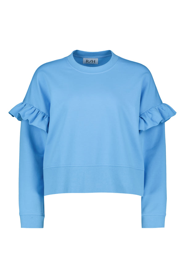 R/H Studio Frill Sweater värissä Air Blue.