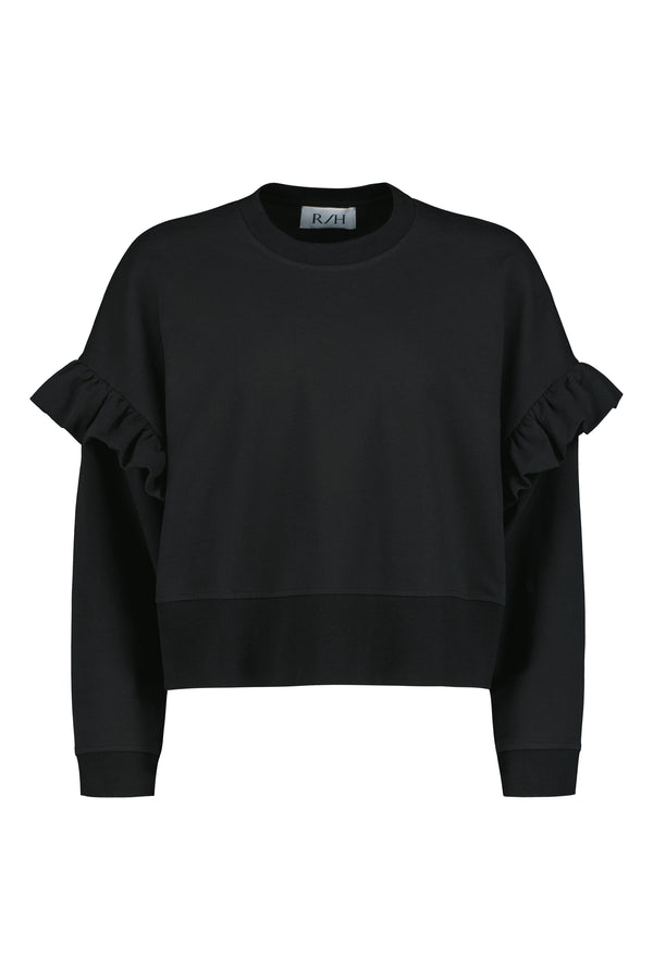 R/H Studio Frill Sweater värissä Moon Black.