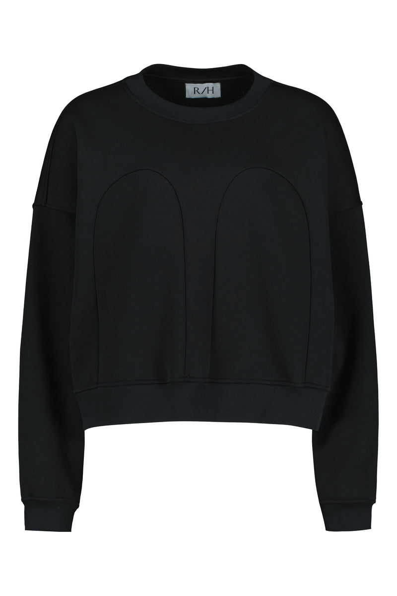 R/H Studio Mickey Loose Sweater värissä Moon Black.