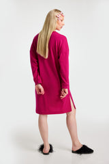 R/H SS24 Magic Wool Dress värissä Vivid Fuchsia.