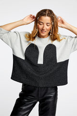 Mickey GLITTER Square Sweater