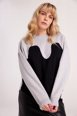 R/H Studion Magic Marvellous Sweater värissä Granit Grey & Moon Black
